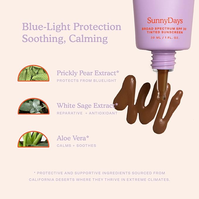 Tower 28 Beauty SunnyDays SPF 30 Tinted Mineral Sunscreen For Sensitive Skin - 2-in-1 Facial Broad Spectrum UVA/UVB Protection + Foundation - Shade 60 THIRD ST - Deep with Neutral Undertones 1 Fl Oz