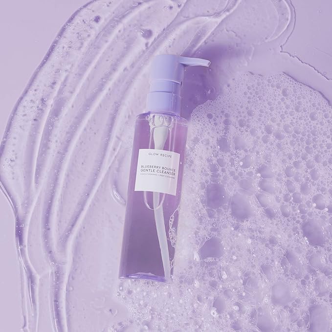 Glow Recipe Blueberry Bounce Exfoliating Face Wash - Foaming Facial Cleanser Makeup Remover &amp Clarifying Mask - Hydrating Hyaluronic Acid &amp Gentle AHA for Sensitive Skin - Korean Skincare 16