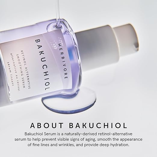 HERBIVORE Bakuchiol Retinol Alternative - Bakuchiol + Peptides Smooths Skin Reduces Fine Lines Wrinkles &amp Puffiness Plant-based Vegan Cruelty-free