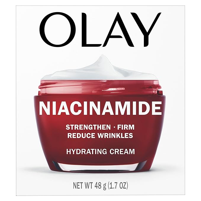 Olay Niacinamide Face Moisturizer Firming Cream for Women Non-Greasy - Anti-Wrinkle Anti-Aging Hydrating Renewing Stronger Skin Barrier Smooths - Peptides 1.7 Oz