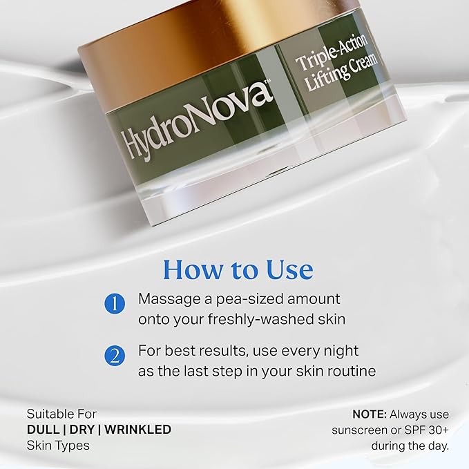 HYDRONOVA Anti-Aging Moisturizer Face Cream and Tighten and Lift Neck Cream - Facial Moisturizer for Women - Skin-Firming Wrinkle Formula with Retinol - PM Moisturizer for Face Neck and D?collet?
