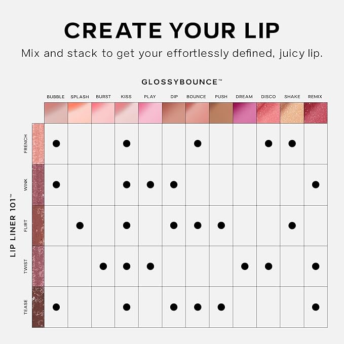 Saie Glossybounce - Hydrating Lip Gloss and Tinted Lip Oil Hybrid with Hyaluronic Acid &amp Jojoba Oil for Non-Sticky Ultra-Shiny Plump &amp Soft Lips - Everyday Makeup Essential - Burst (.17 oz)