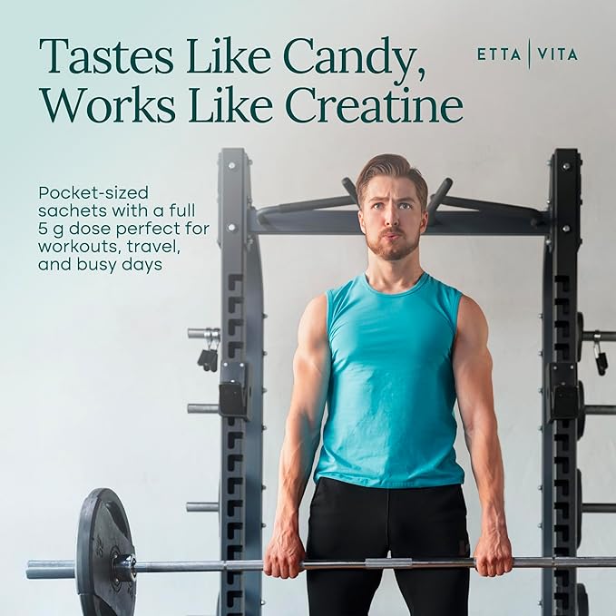 Sugar-Free Creatine Monohydrate Gummies (5g Per Packet) - Potent Creatine Gummies for Men &amp Women Supplement for Muscle Support Cognitive Function - Non-GMO Gluten-Free Mucuna Pruriens