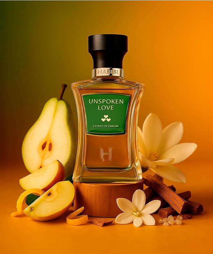 H HABIBI Unspoken Love Long-Lasting Arabian Perfumes for Women Eau de Parfum for Women (2.5 Oz) Floral &amp Woody Perfume with Pear Magnolia Jasmine Rose Sandalwood &amp Musk
