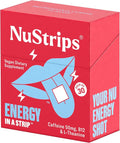 NuStrips??Fast-Dissolving Energy Strips with 50mg Caffeine L-Theanine &amp Vitamin B12 ? Instant Energy &amp Focus Without Jitters or Crash ? Works Faster Than Coffee ? Refreshing Lemon (30 Strips)