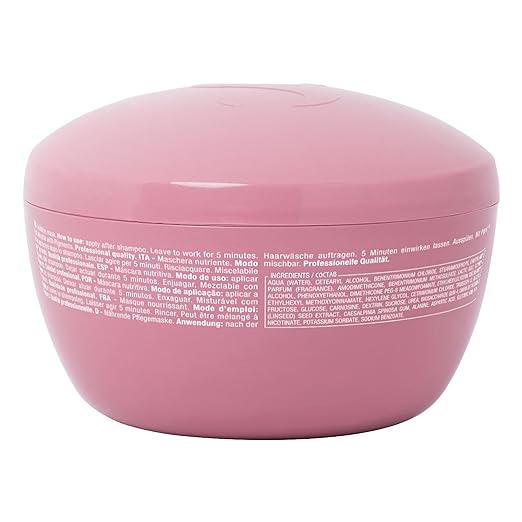 Alfaparf Milano Semi Di Lino Moisture Nutritive Mask for Dry Hair - Safe on Color Treated Hair - Sulfate Paraben and Paraffin Free - Professional Salon Quality