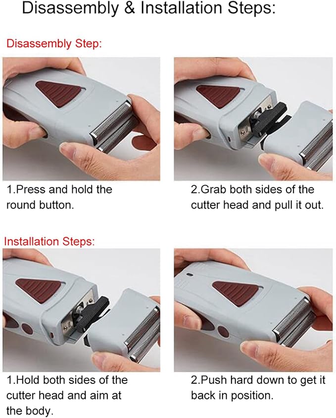 Electric Hair Clipper Rechargeable Men Electric Hair Clipper Trimmer Double Head Reciprocating Shaver
