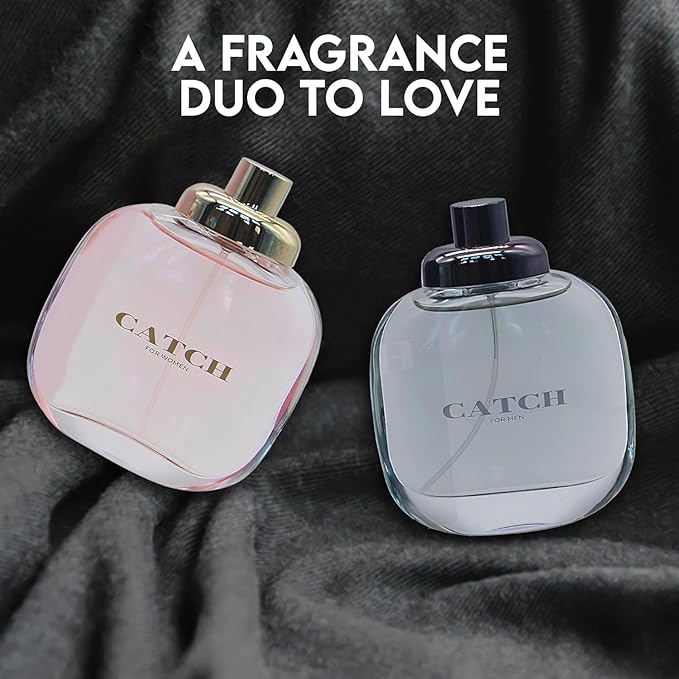 Catch Couple Set Perfume for Women/Men Eau De Parfum - Amber Floral Jasmine Bourbon Vanilla &amp Woods Oriental-Floral Cologne with a Modern Twist Elegant 100ml Bottle for Best Gift