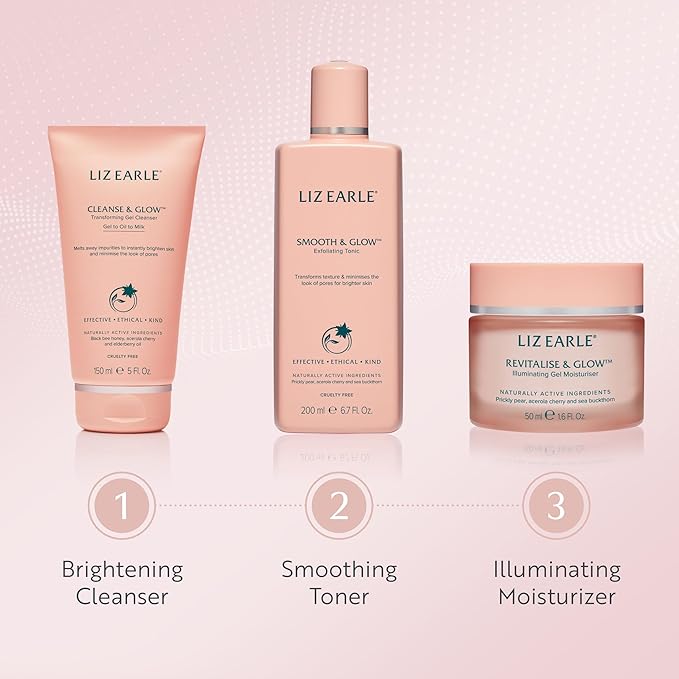 Liz Earle Smooth &amp Glow Tonic - Gentle Face Toner for Sensitive Skin Dark Spot Corrector &amp Pore Minimizer - Enriched with Antioxidant-Rich Botanicals to Reveal Ultra-Smooth Glowing Skin (200