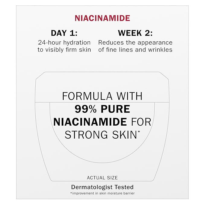 Olay Niacinamide Face Moisturizer Firming Cream for Women Non-Greasy - Anti-Wrinkle Anti-Aging Hydrating Renewing Stronger Skin Barrier Smooths - Peptides 1.7 Oz