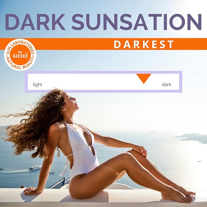 Sun Laboratories By Giesee Dark Sunsation Self Tanning Solution 16 oz - Sun Tanning Lotion Spray Tan Tanning Spray Airbrush Tanning Sunless Tanner Self Tanner Spray Mist Bronzing Spray