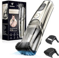 Vacuum Beard Trimmer for Men New Version Adjustable Precision Trimming Length with 2 Comb Electric Cordless Vacuum Trimmer for Beard Waterproof and Rinses Easy Blades for Skin fit