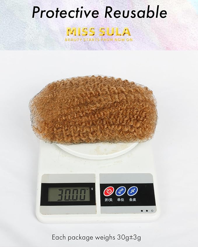 Afro Kinkys Bulk Human Hair ExtensionsKinky-Curly Real Human Hair for Dreadlocks/Locs Repair Twist &amp Braid Crochet Human Braiding Hair Bundles Natural Blonde 10 Inches 2 Packs27#