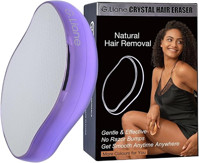 Crystal Hair EraserUpgraded Painless Crystal Hair RemoverEffective Nano Glass Hair Removal Device and Skin ExfoliationBody Epilator for Women and Men(Violet)