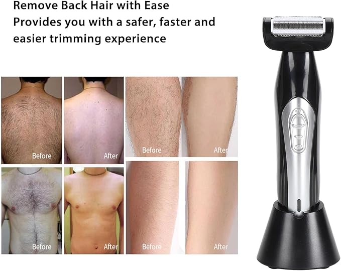 Multi Fuctional Chest Back Shavers for Men Wet Dry Use Back Extreme Reach Removable Handle Shavers