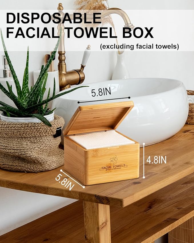 Clean Facial Towels1 Box with 120 Ct Disposable Face Towels - Premium Facial Cleansing Cloths &amp Towelettes Perfect for Skincare Routine - Biodegradable Travel-friendly and Eco-friendly