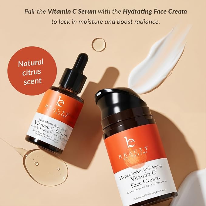 Vitamin C Face Serum - USA Made with Natural &amp Organic Ingredients Skin Brightening Vitamin C Serum for Face for Women Discoloration Correcting &amp Anti Aging Facial Formula with Antioxidants