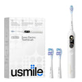usmile Y10 PRO Rechargeable Electric Toothbrush with Smart Display Missed Spot Detection Pressure Sensor 180-Day Battery Life IPX8 Waterproof Travel-Friendly with 2 Brush Heads