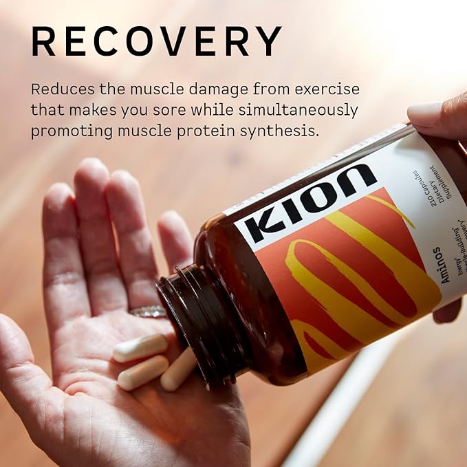 Kion Aminos Essential Amino Acids Capsules | The Building Blocks for Muscle Recovery Reduced Cravings Better Cognition Immunity and More | 30 Servings