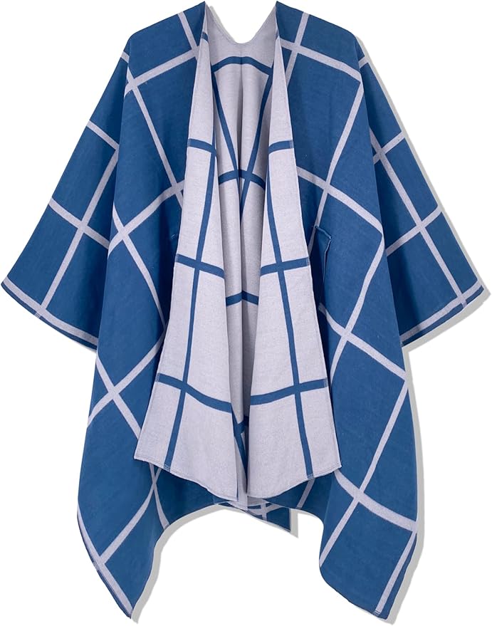 Moss Rose Women's Shawl Wrap Poncho Ruana Cape Open Front Cardigan Shawls for Fall Winter