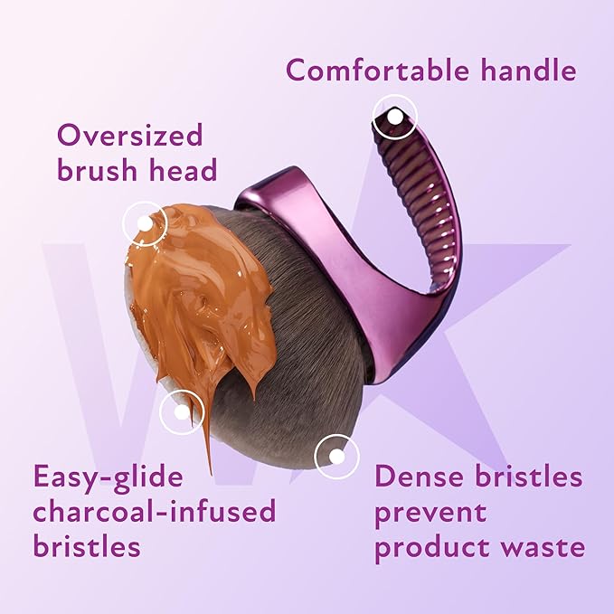 Westmore Beauty Blend &amp Blur Body Kabuki Brush &amp Self Tanner Brush - For Body Makeup &amp Foundation - Blending Applicator For Self Tanning - Durable Vegan Bristles