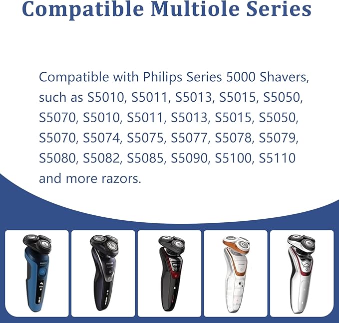 Ruixin Replacement Complete Head for Philips Shavers Series 5000/6000OEM SH50 MultiPrecision Blades Upgrade Head for SH50 Electric Shavers