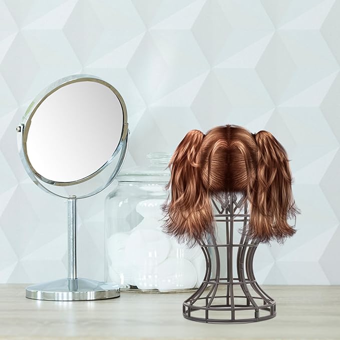 2Pcs Wig Head Stand Display Hat Holder for Women Plastic Mannequin for Wig Making Hair Styling Salon Home Travel and Hairdressing Practice