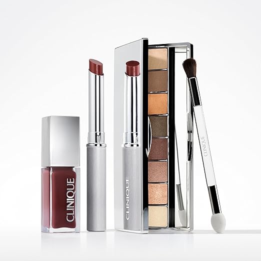 Clinique All About Shadow Eye Shadow Palette 8 Silky + Buildable Shades | Black Honey Pink and Nude Honey | Safe For Sensitive Eyes