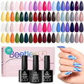 Beetles Winter Gel Nail Polish 36 Colors Palette Green Brown Pink Yellow Blue Nude Glitter Color Gel Polish with Base Top Coat Soak Off UV LED All Seasons Gift for Women Girls
