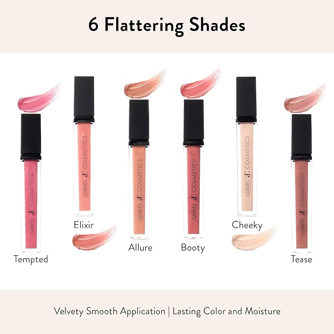 Juwel Cosmetics Luminizing Lip Gloss ? Hydrating &amp Moisturizing for Dry Lips with Beeswax Castor Oil &amp Health & Beauty > Health Care > Vitamins & Supplements > Vitamins > Vitamin E Smooth Finish Tinted Lip Gloss for Women Vegan Allure