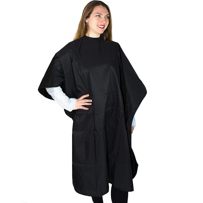 Hair Coloring Cape - Water-Resistant Salon Wear for Hair Dyeing Cutting and Styling - Lightweight Durable Hairdresser for Adults - Professional Hairdressing Apparel for Salon or Home Use