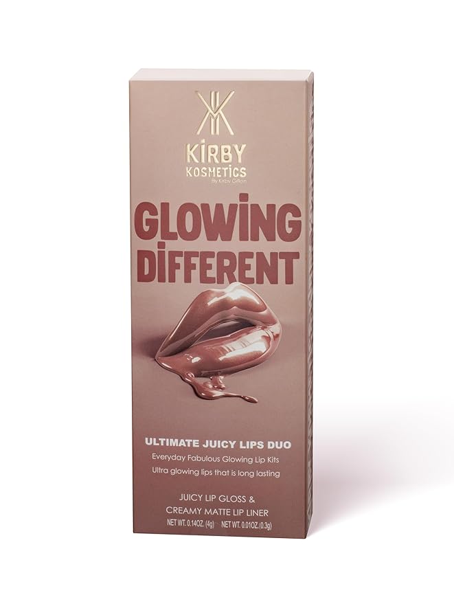 Lip Kit Duo ? Glowing Different - TikTok-Viral Precision Liner &amp Glossy Liquid Lipstick Clean 2-Step Set with Hydrating Long-Wear Color ? Bold Inclusive Beauty for Everyday Konfidence