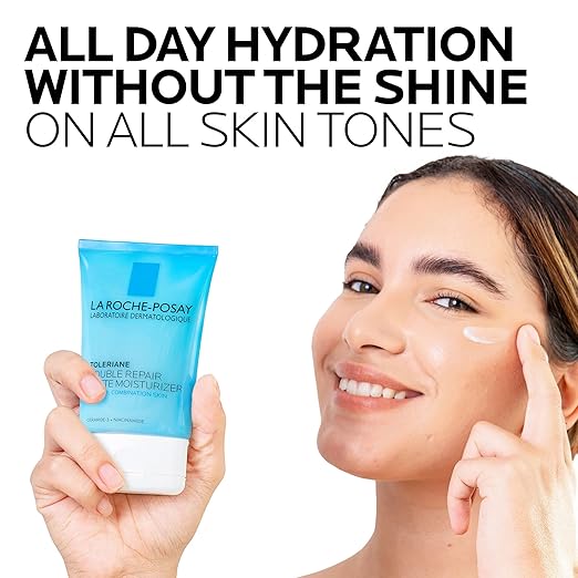 La Roche-Posay Toleriane Double Repair Matte Face Moisturizer Daily Moisturizer For Oily Skin With Ceramide And Niacinamide For All Skin Tones Oil Free Non-Comedogenic Available with SPF 30