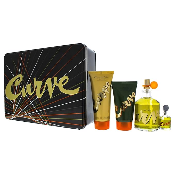 LIZ CLAIBORNE CURVE 4 PIECE GIFT SET - 4.2 OZ COLOGNE SPRAY NEW Box for Men