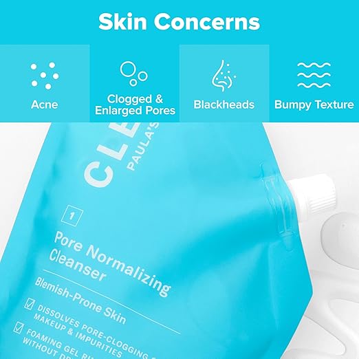 Paula's Choice CLEAR Pore Normalizing Facial Cleanser Acne Daily Face Wash Salicylic Acid Face Cleanser for Clogged &amp Enlarged Pores Redness Suitable for Blackhead-Prone Skin Fragrance Free