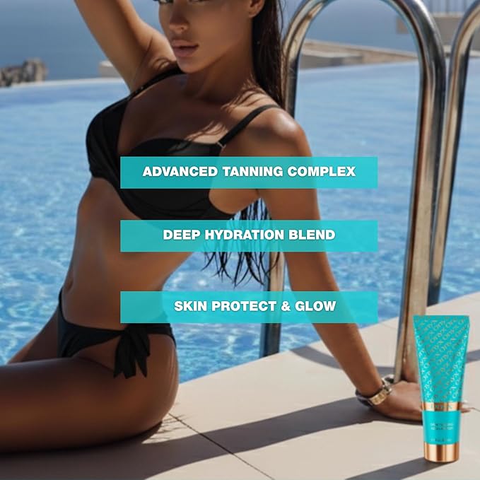 Onyx Strongest Dark Tanning Accelerator Lotion - Effective Tan Enhancer for Indoor &amp Outdoor Sun - Accelerates Melanin Production - No Stains &amp Streaks | Super Moisturizing | Tropical Scent |