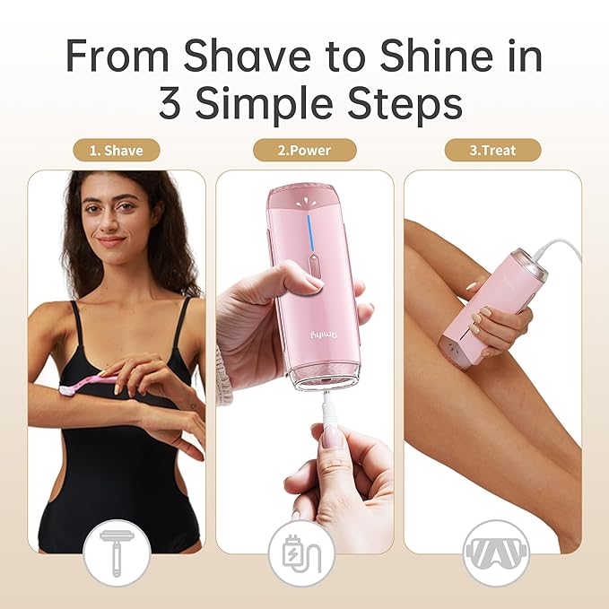 Ice Cooling IPL Home Use Hair Removal Device Laser Hair Removal Machine Painless Epilator for Women Men 3 Energy Levels &amp 2 Modes Face Body Use with Razor &amp Glasses