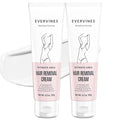 Hair Removal Cream for Women - Gentle Depilatory for Sensitive Skin - Bikini Line Legs Underarms &amp Face with Scraper (4.2oz)(2Pack)
