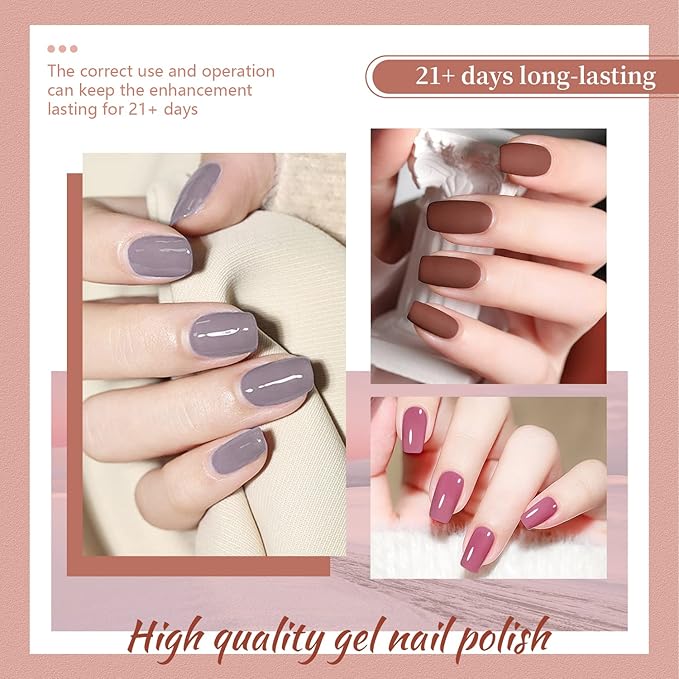 JODSONE Gel Nail Polish Kit with U V Light 32 Color Soak Off Base&ampTop Glitter Coat Gel Polish for DIY Manicure Lovers