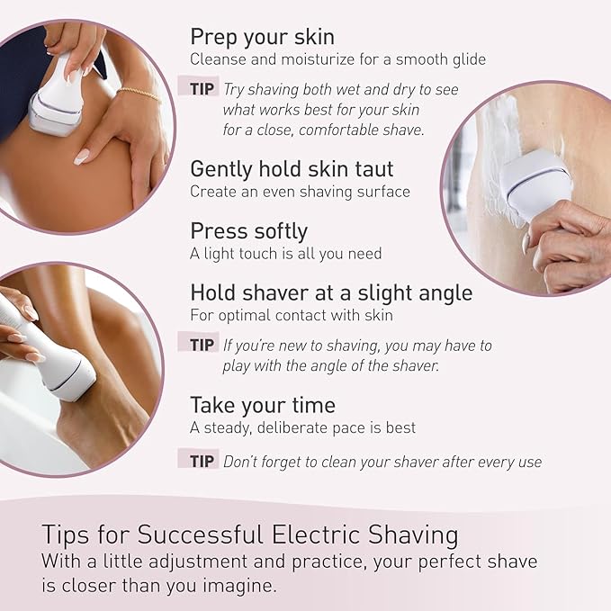 Panasonic Electric Bikini Trimmer Women's Waterproof Full-Body Cordless Electric Razors for Women with Bikini Attachments 3 Hypoallergenic Blades for Travel Shower and Everyday Use - ES-AWL6AG