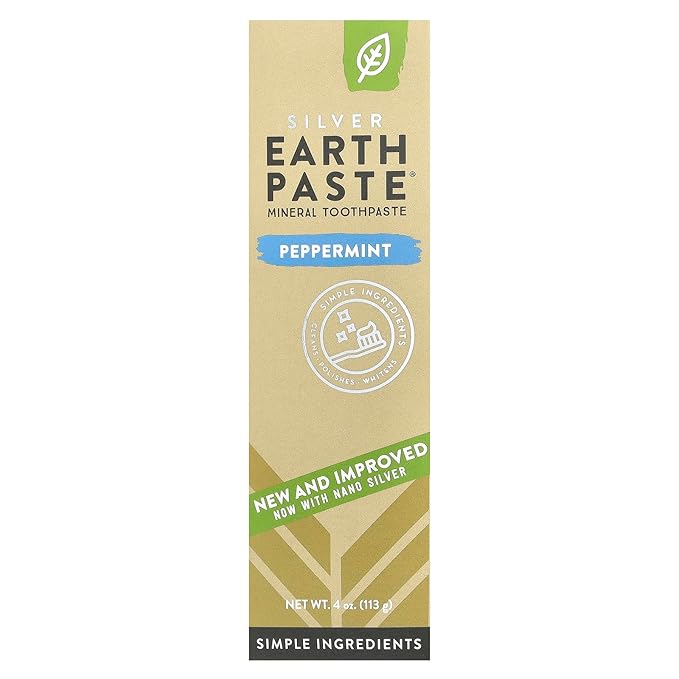 Redmond Earthpaste Natural Non-Flouride Toothpaste Peppermint 4 Ounce (Pack of 12)