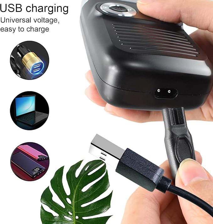Double Foil Rechargeable Electric Electric Shavers for Men Low Noise Powerful Electric Foil and Bald Shavers Beard Trimmer for Close Smooth Shaving