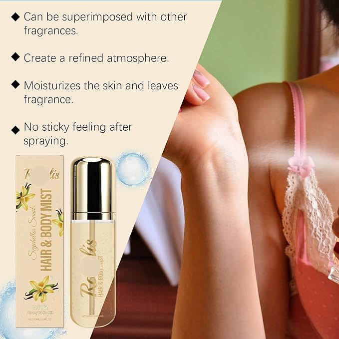 Vanilla Body Fragrance Spray - Long-Lasting Natural Scent For Wrists Neck &amp Hair - Perfect For Daily Wear &amp Dates(3PCS)