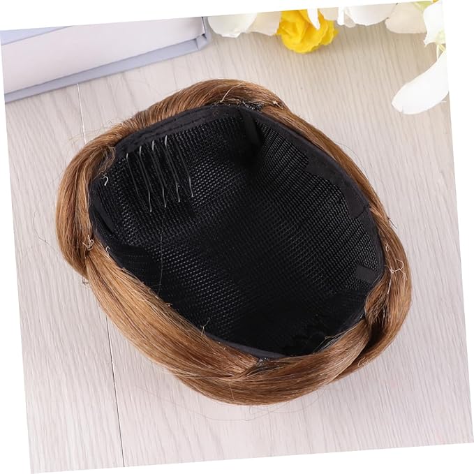 DOITOOL 3pcs Chignon Jaw Clip Bun Wig Hair Extension for Bridal Girls Wedding Hair Accessory