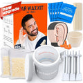 2-in-1 Ear &amp Nose Waxing Kit for Men &amp Women | 100g Hair Removal Wax + 99pc | 20 Applicators 10 Nasal Sticks 15 Wipes &amp 20 Earplugs | No Microwave Needed | Nose Wax Kit Ear Hair Remover