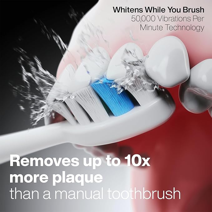 Aquasonic Vibe Series PRO ? Ultra-Whitening Electric Toothbrush ? 5 Modes &amp Smart Timers ? Premium Travel Case &amp 6 Proflex Brush Heads ? ADA Accepted Toothbrush (Rose Gold)