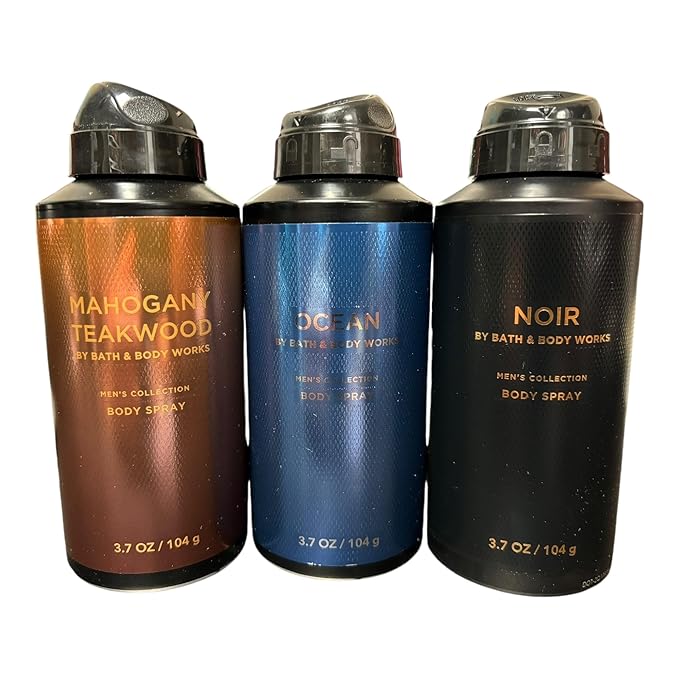 Generic Men's Fragrance Set: Noir Ocean &amp Mahogany Teakwood 3.7 oz Each - 3 Bottles