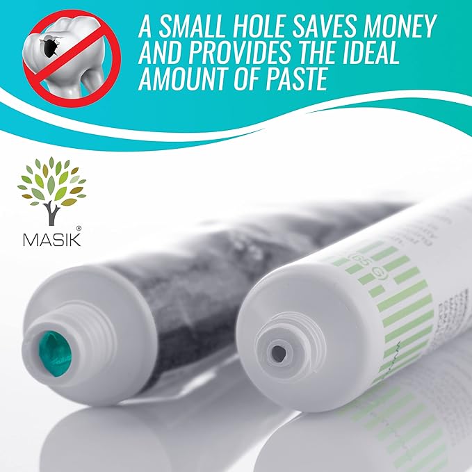 Masik Natural Toothpaste ? Whitening &amp Sensitive Teeth | Dead Sea Salt | Stain &amp Plaque Remover | Bleeding Gums &amp Canker Sore Care | Floride &amp SLS-Free | Non-Foaming | Made in Israel (