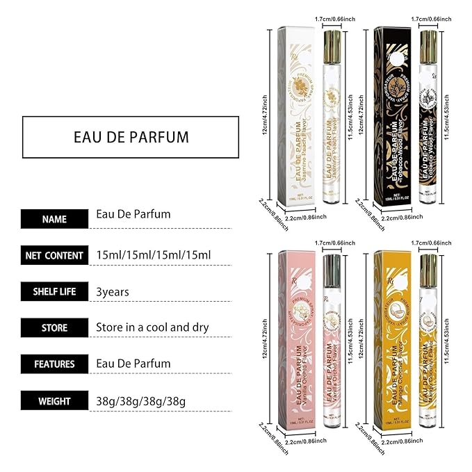 Travel Fragrance Water Series - Portable Perfume For Daily &amp Date - Long-Lasting Fresh Scent To Elevate Your Charm(2PCS)