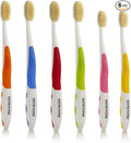 MOUTHWATCHERS Soft Flossing Toothbrushes Value Family Pack 4 Adult &amp 2 Kids Ultra Clean Manual Toothbrush Set for Sensitive Teeth &amp Gums by Dr. Plotka Assorted Colors